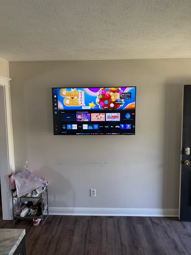 Installed TV showing the streaming home screen